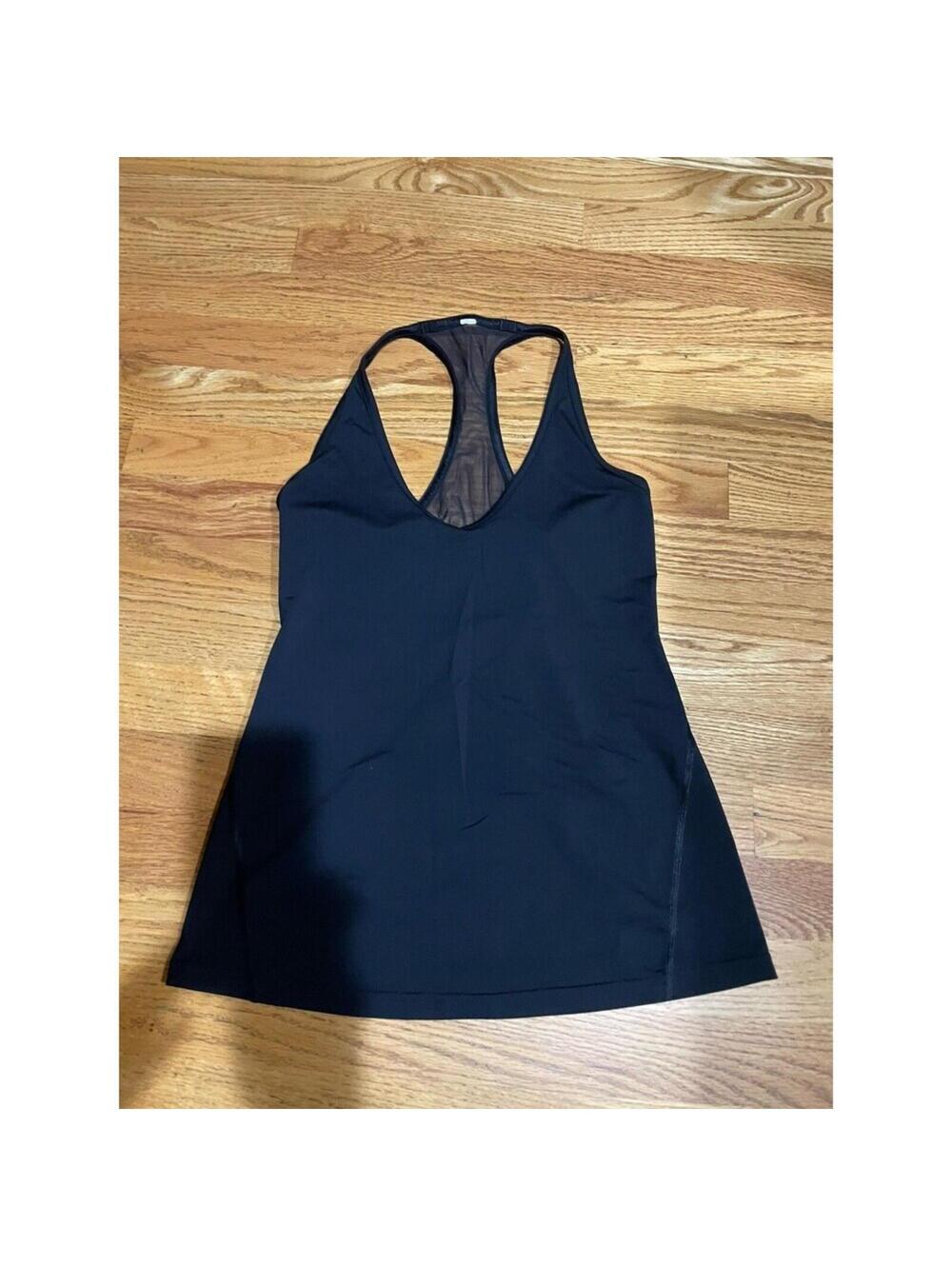 Lululemon Women's Sleeveless Racerback Tank Top Black Size 6 See Through